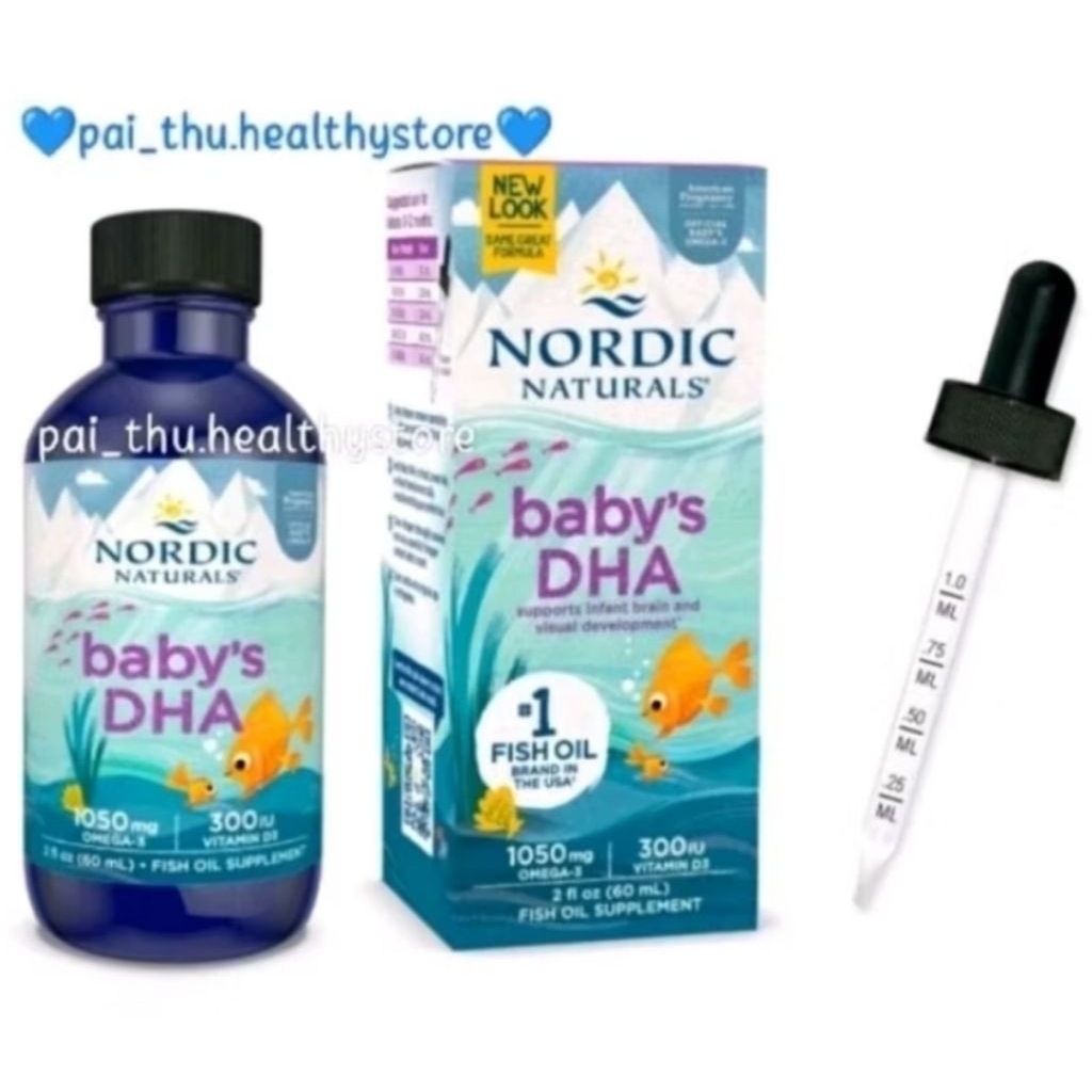 Nordic Naturals Baby DHA- Vitamin anak Nordic Naturals Baby- Nordic Baby DHA, D3  @60ml
