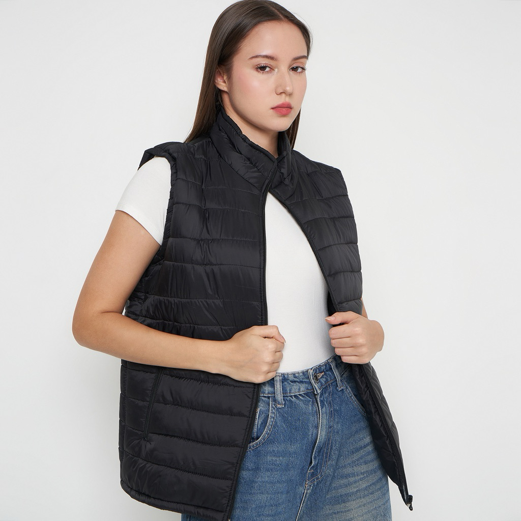 Rompi Vest Jaket Wanita Bulu Angsa Windbreaker Waterproof
