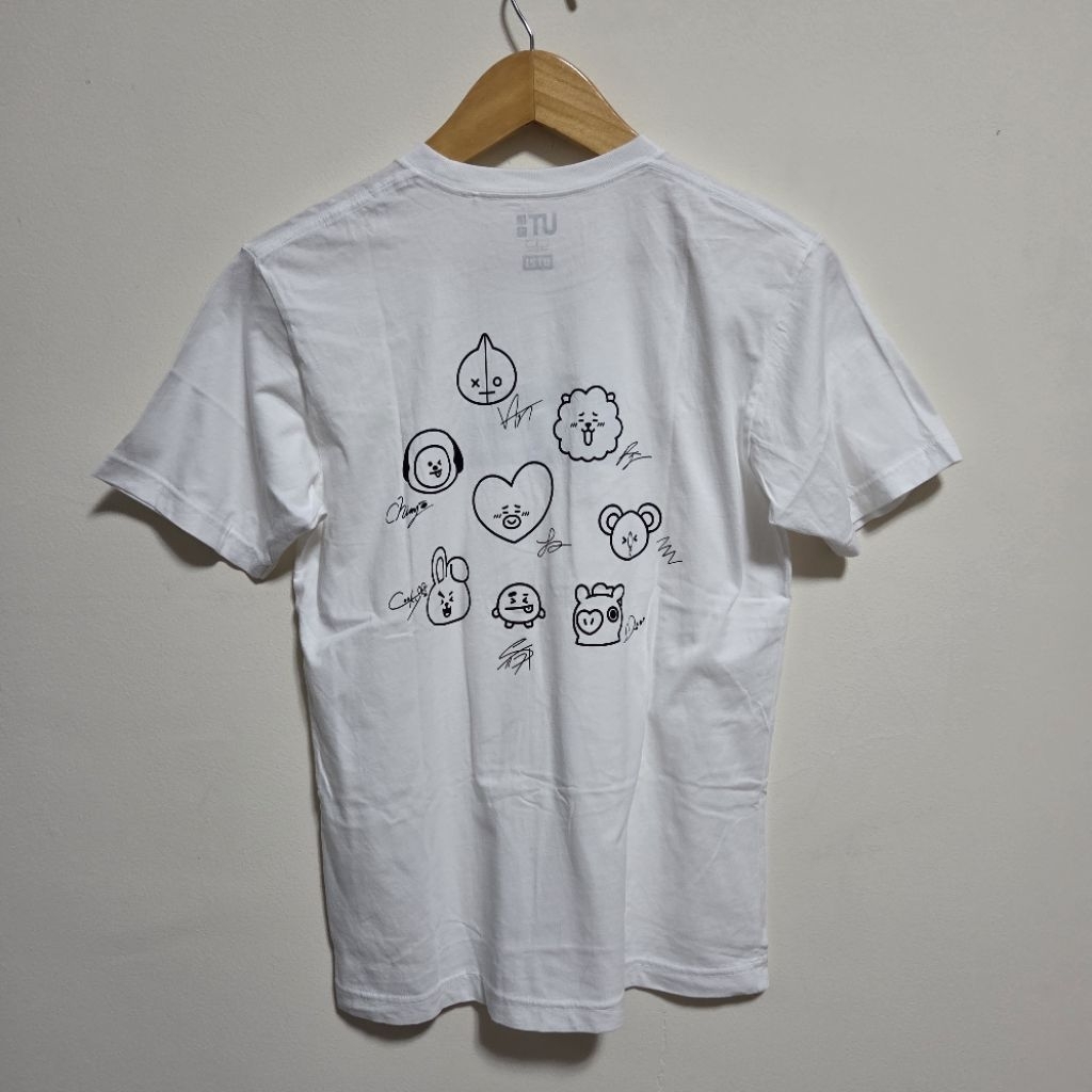 BT21 Uniqlo All BT21 Characters White Shirt (Preloved)