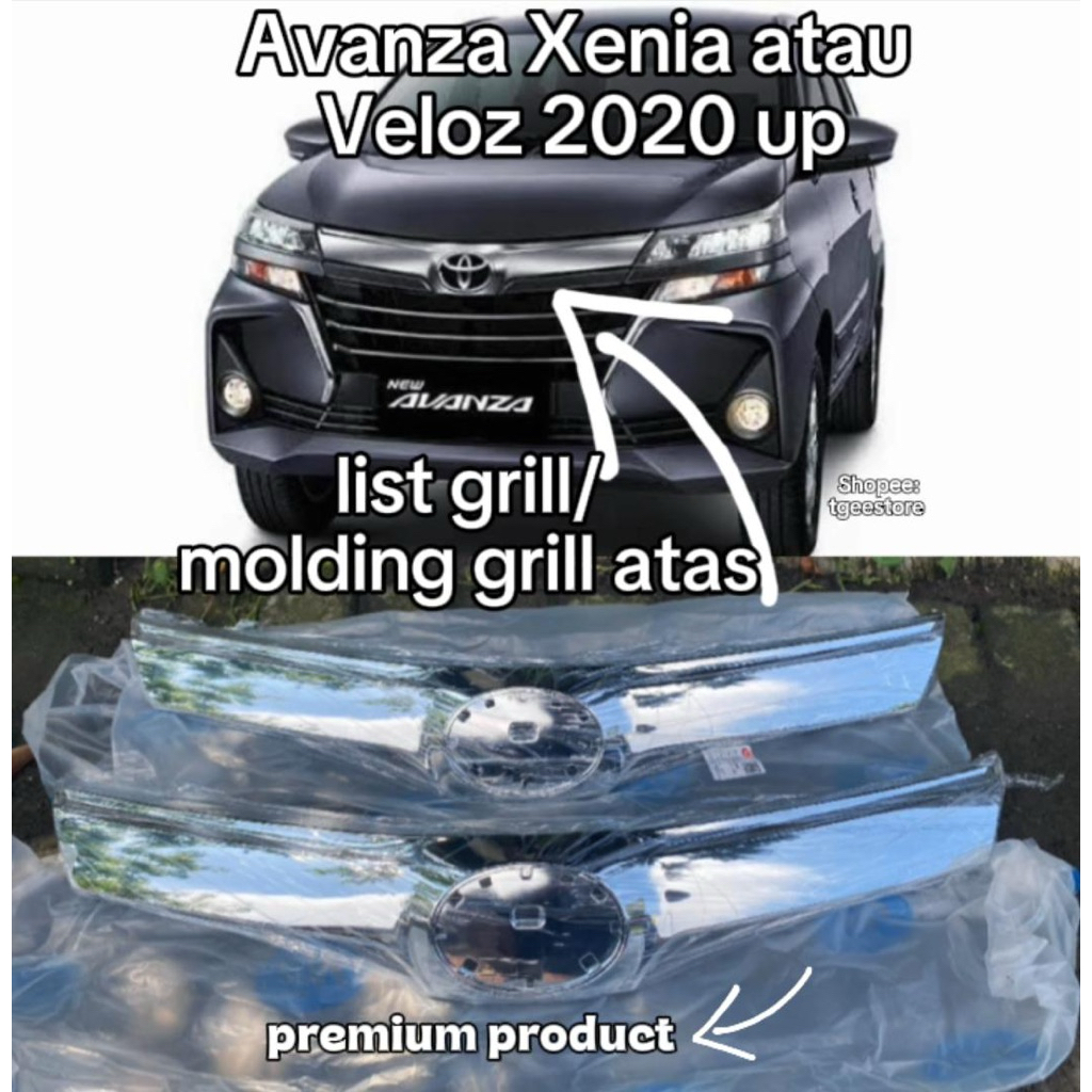 list grill atas / list moulding atas avanza/xenia/veloz 2019 ketas
