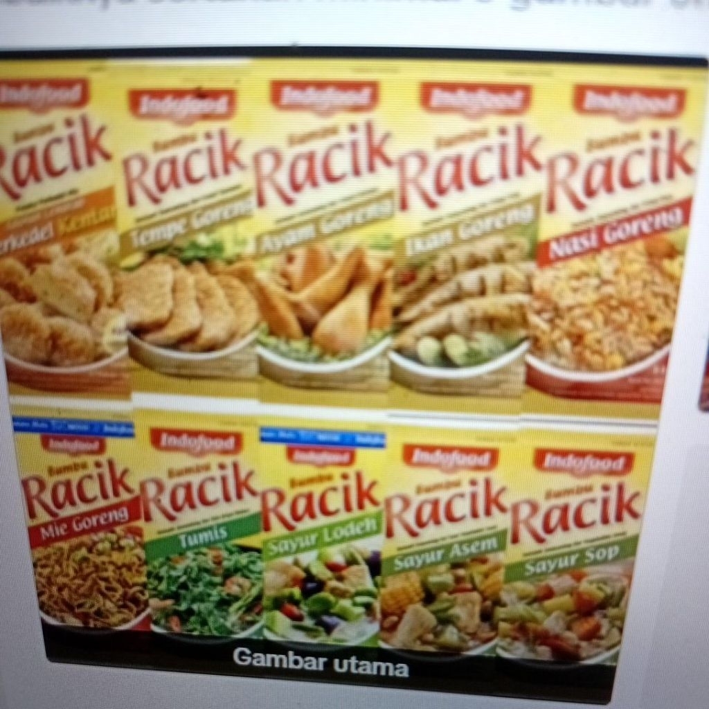 Racik Bumbu Bumbu Racik Indofood  1 renceng isi 10 aneka varian produksi Pt Indofood