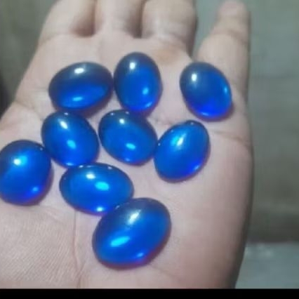 batu akik losstone blue cyklop king safir 20x15 mm