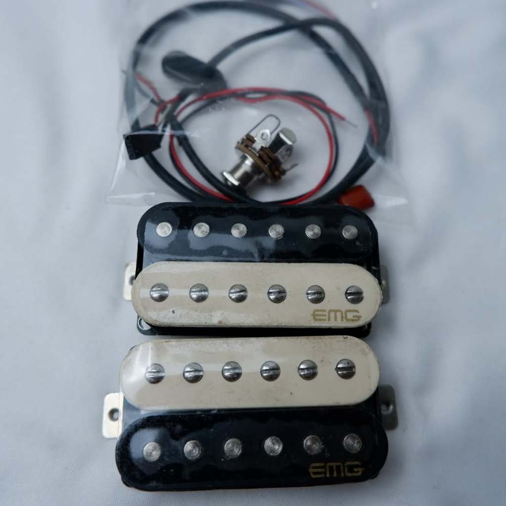 NOS EMG Retro Active Hot 70 Humbucker Pickup Set Zebra n seymour duncan dimarzio Ibanez lollar