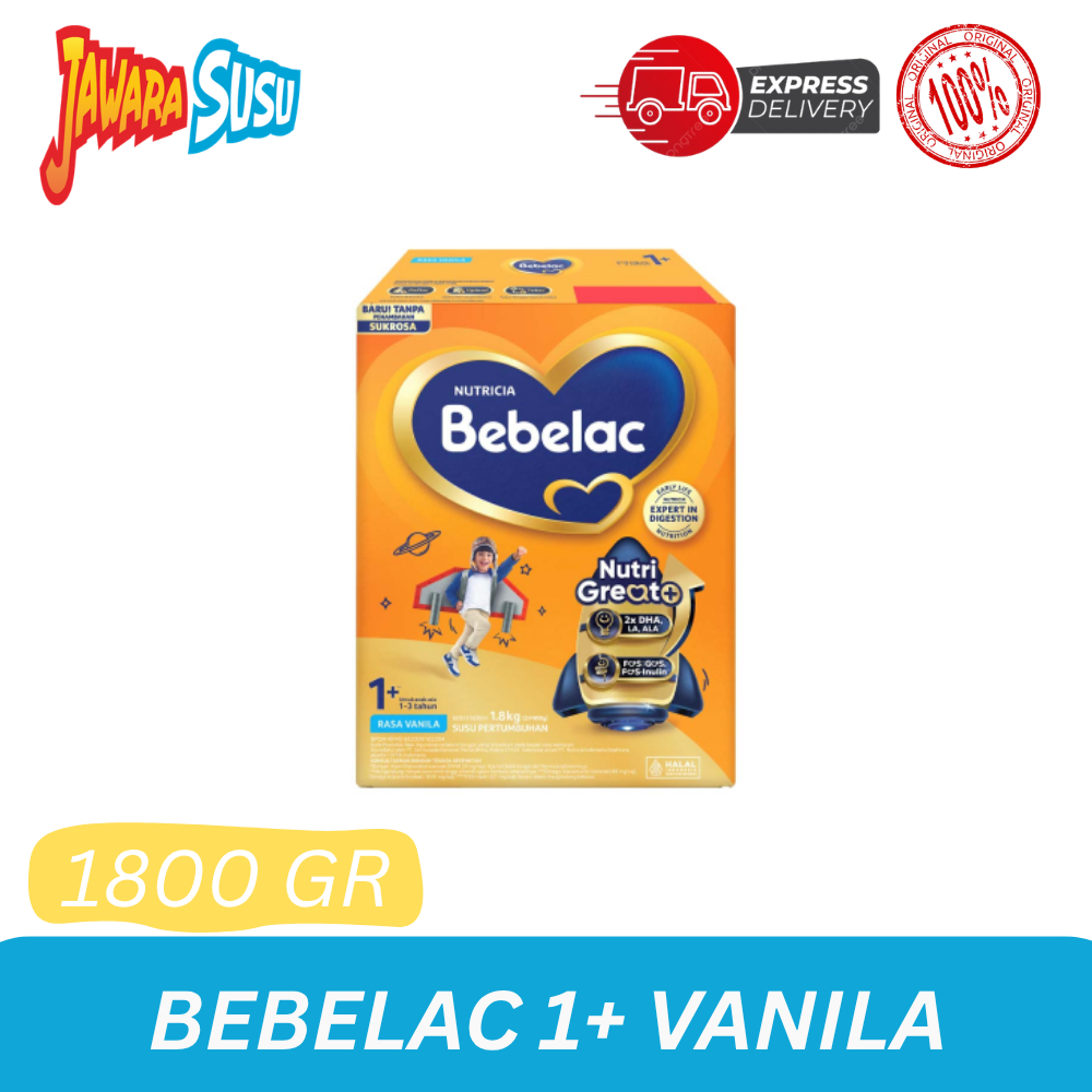 Bebelac 1+ (1-3 Tahun) Vanila 1800 gr Susu Pertumbuhan