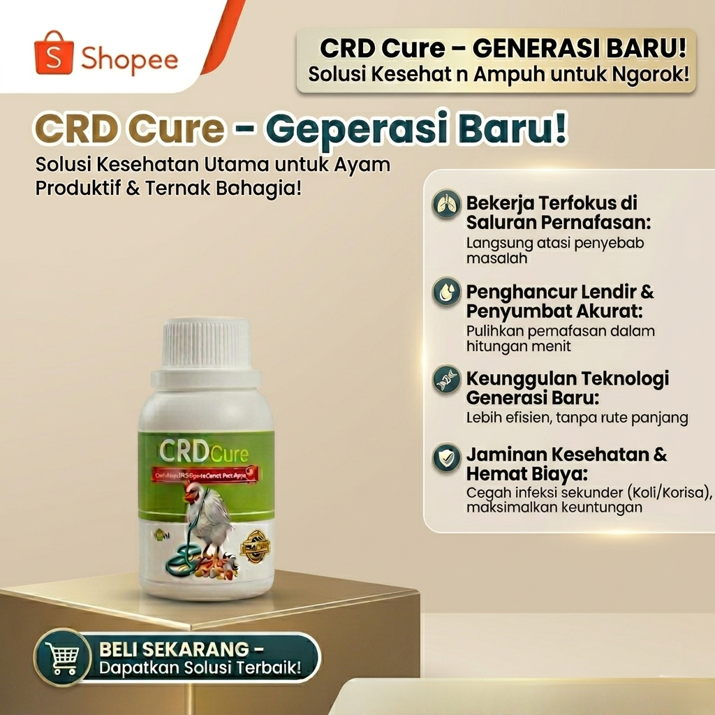 CRD Cure Obat Pilek Batuk Snot Ngorok Ayam Crd Snot Pilek Flu Radang Tenggorokan Semua Jenis Ayam Am