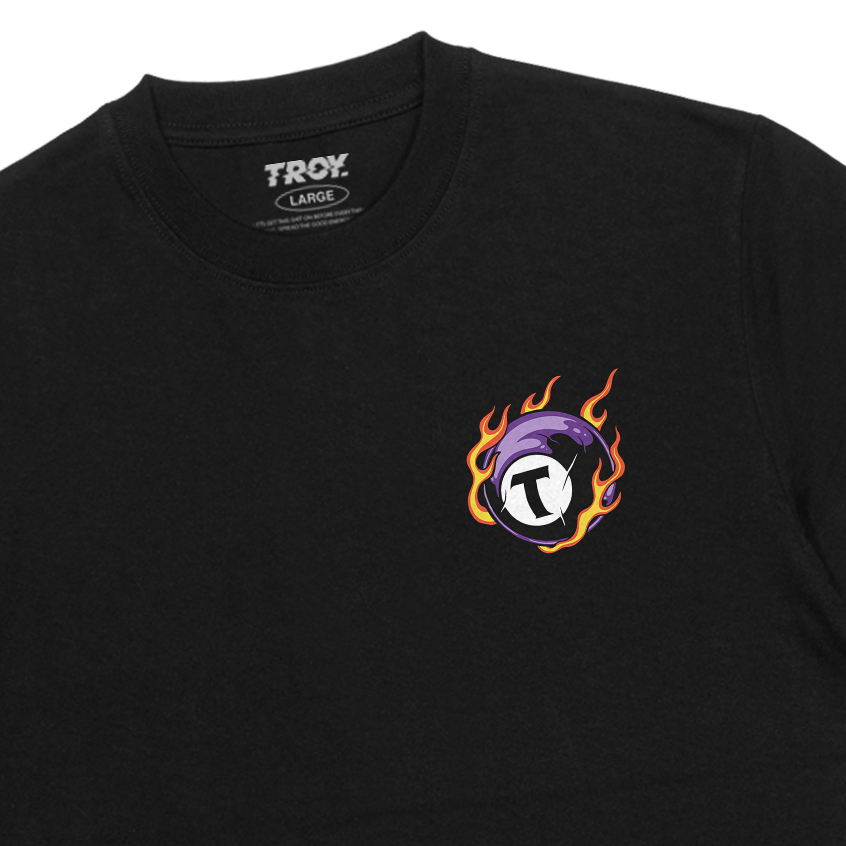 Troy Company Kaos Pria Lengan Pendek Hitam - Gambler Life Tshirt Black MTD 3603