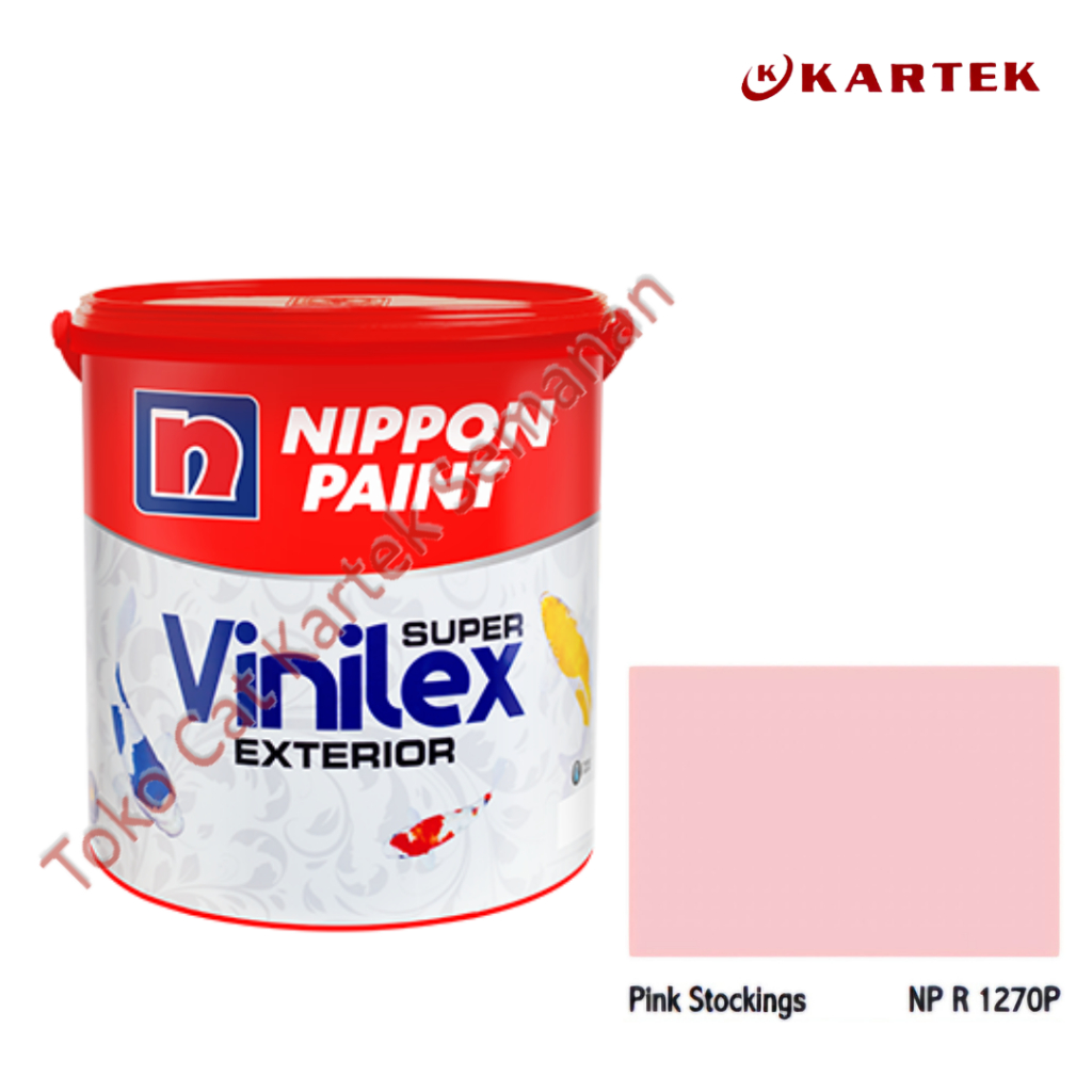 Nippon Paint Vinilex Super Exterior PINK STOCKINGS NP R 1270P Cat Tembok Luar Ruangan Weathershield 