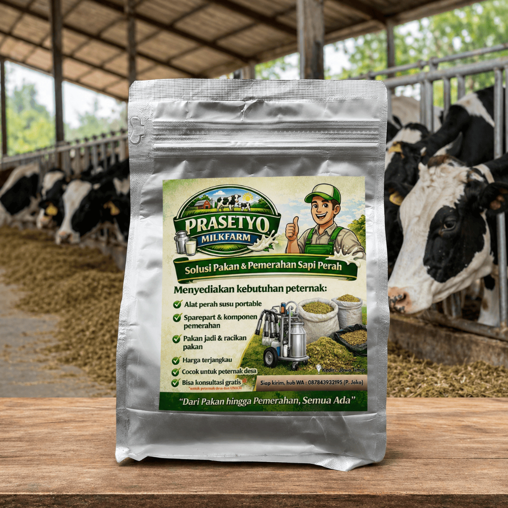 PREMIX SAPI PERAH 1KG - Untuk Produksi Susu, Nafsu Makan, Kesehatan Sapi, Reproduksi (JAMU BOOSTER P