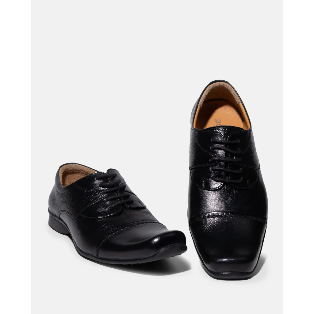 BUCCHERI BRANDT Sepatu Pantofel Pria Kulit-cp8003-Black