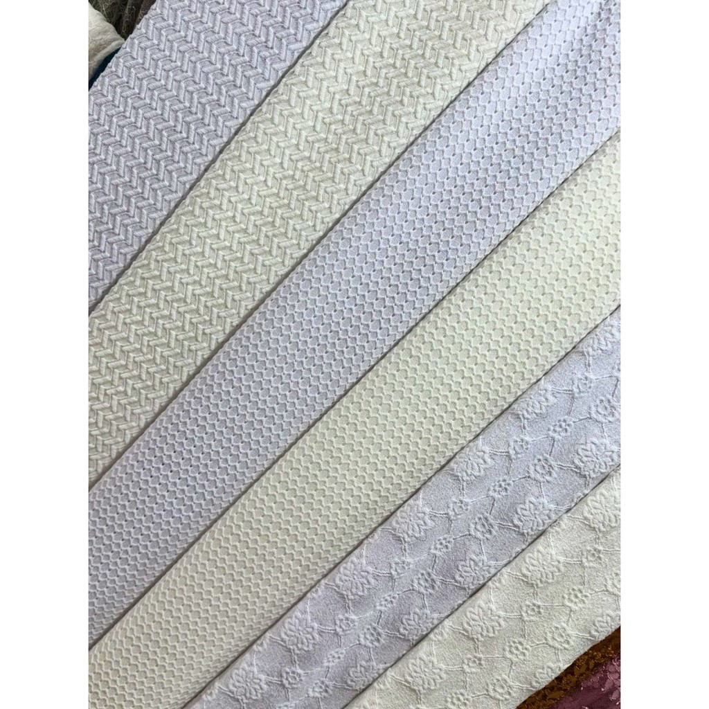 Kain Kebaya Katun Lace Isabella Bahan Strait Spesial Putih