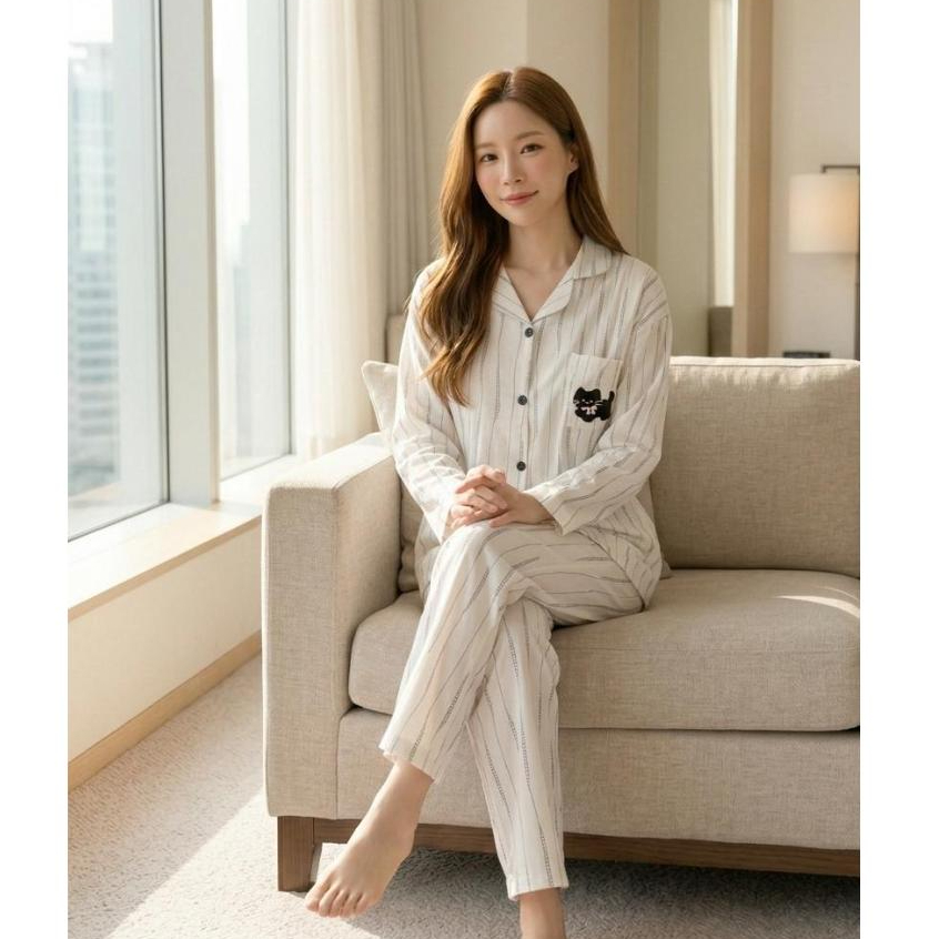 Piyama Couple Baju Tidur Pasangan Suami Istri  Kekinian 3572