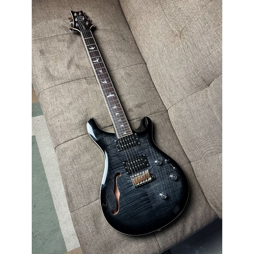 PRS SE Custom 24 Semi Hollow Piezo Charcoal Burst