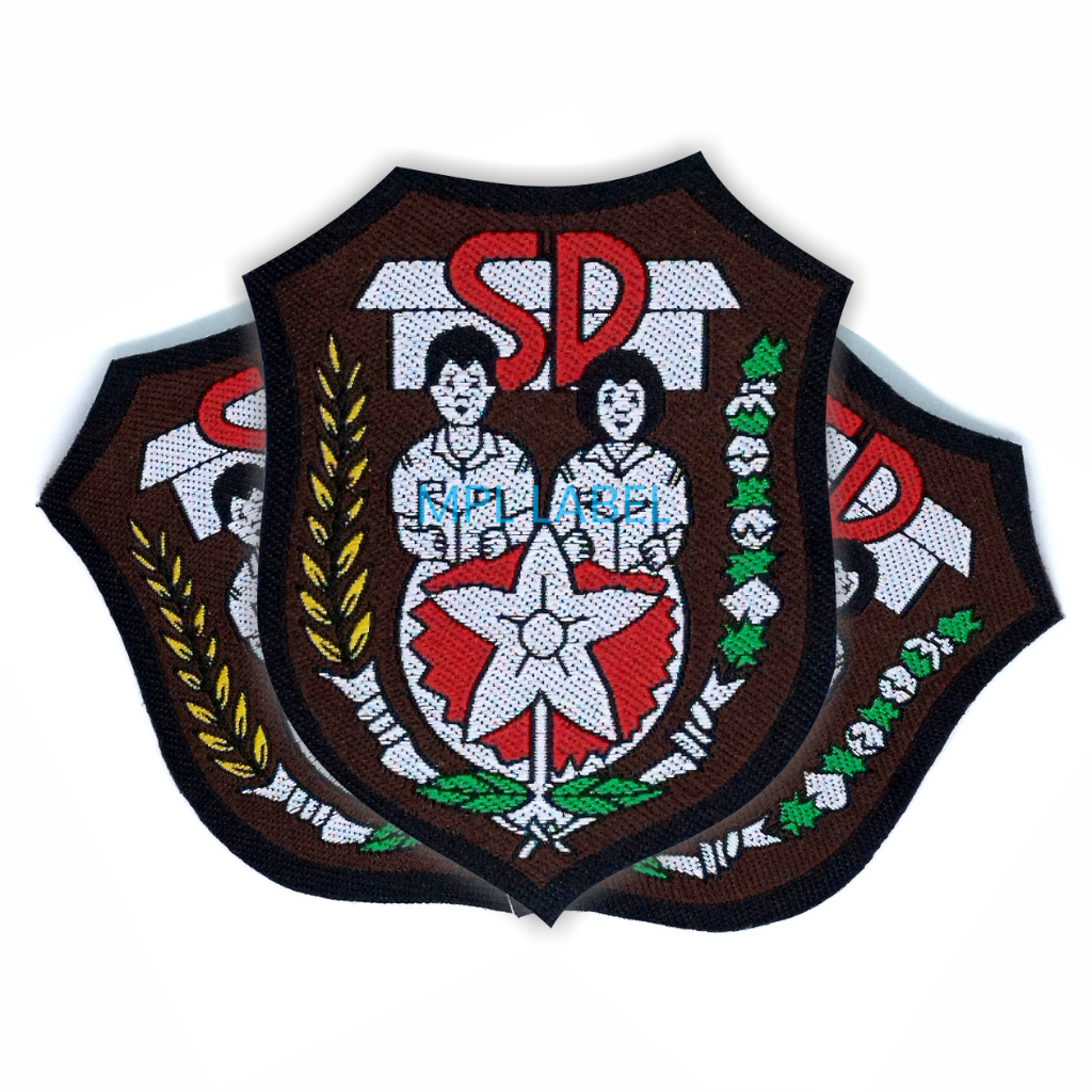 Bet Logo Osis Sekolah SD Murah / Badge Seragam / Bordir / Tenun / Rajut /Label Woven
