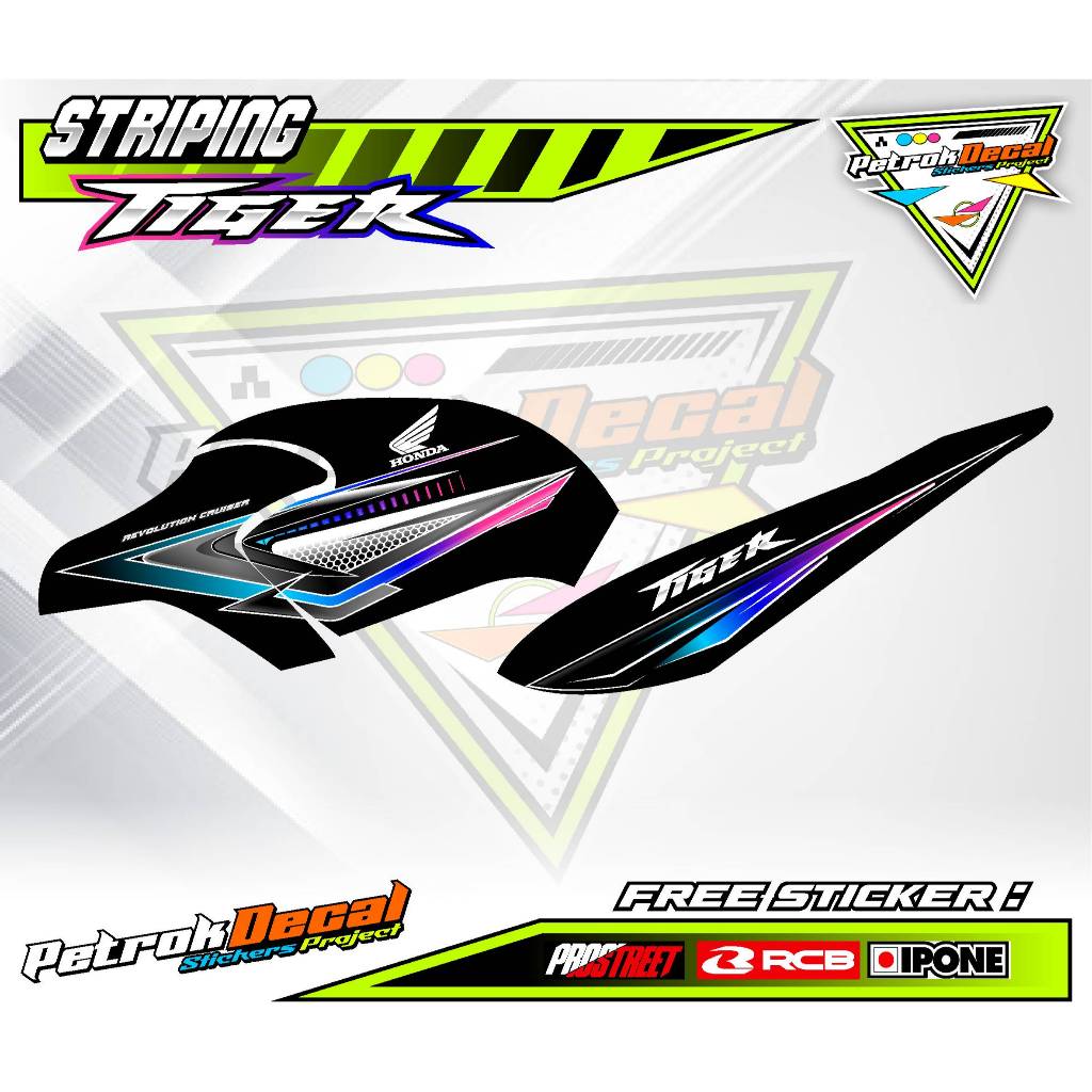 STRIPING VARIASI HONDA TIGER REVO / STICKER LIST VARIASI MOTOR HONDA TIGER REVO