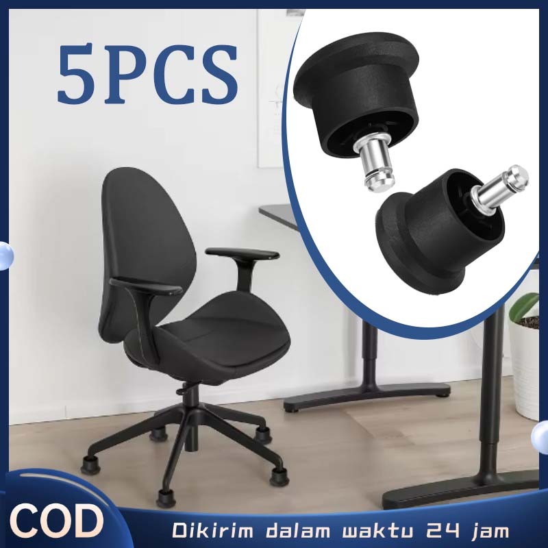 5pcs Kaki Kursi Roda Kantor Roda Untuk Kursi Kerja Roda Kursi Kerja Kantor Roda Kursi Kantor Stabil