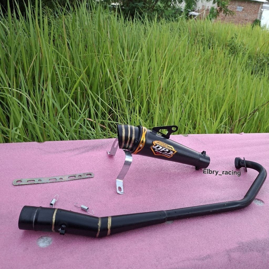 Knalpot racing DPJ FULL HITAM Jupiter mx old,Jupiter mx 135 new,Satria fu 150