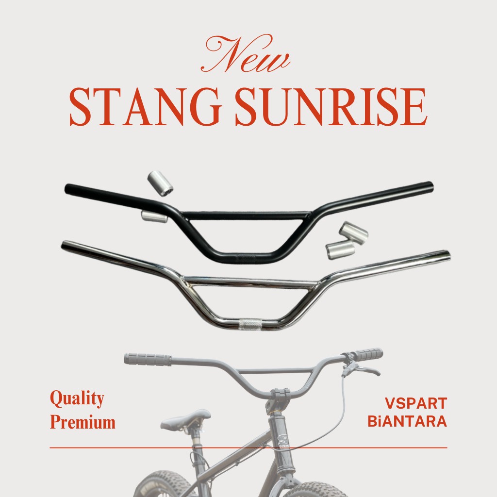 STANG HANDLEBAR SEPEDA SUNRISE BAR MTB MINIVELO COMMUTER BIKE