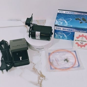 Dinamo & Pedal Set untuk mesin jahit singer hitam / butterfly jadul merk NTL BENHO