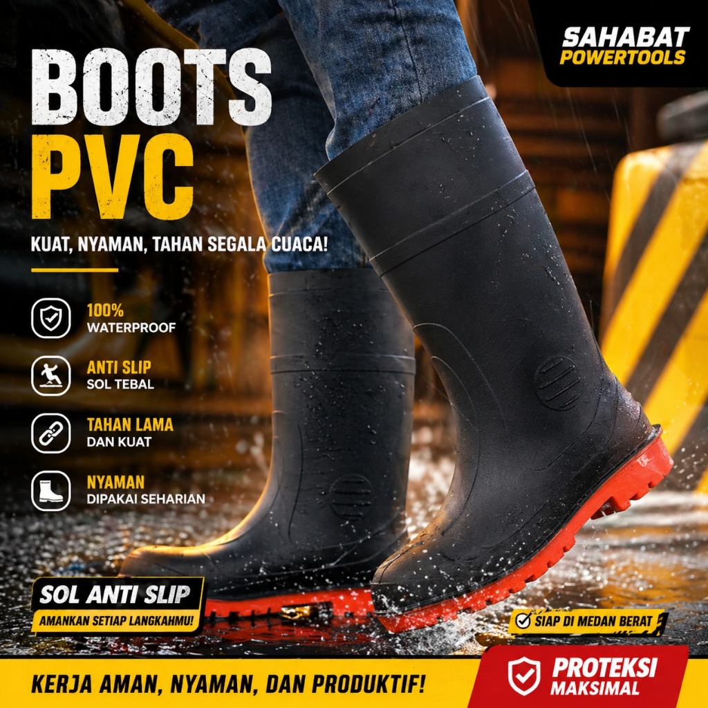 [COD] PROMO!!!!! Sepatu Safety Boot Murah| Sepatu Boot Murah| Sepatu Boat Bangunan| Sepatu Bangunan|