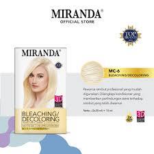 Miranda Hair Color (Cat Rambut Permanen) MC6 Bleaching 30ml | Semir Warna Putih Halal