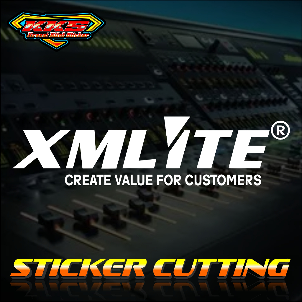 cutting sticker hardcase box sound lighting xmlite.stiker box lampu logo xmlite
