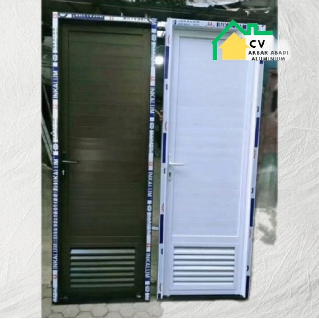 Pintu Kamar mandi Aluminium + Kusen(Bisa custom Ukuran)