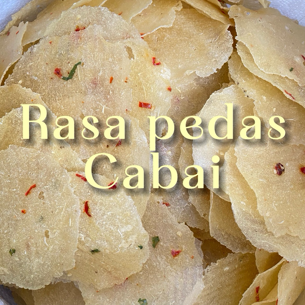 cemilan kicimpring/enye rasa pedas cabai khas bogor renyah