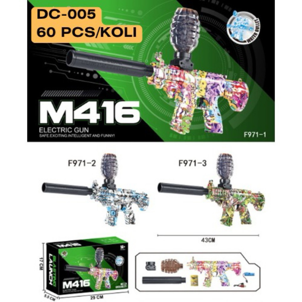 Tembakan jelly water gel Ak47 / M416 Samarinda