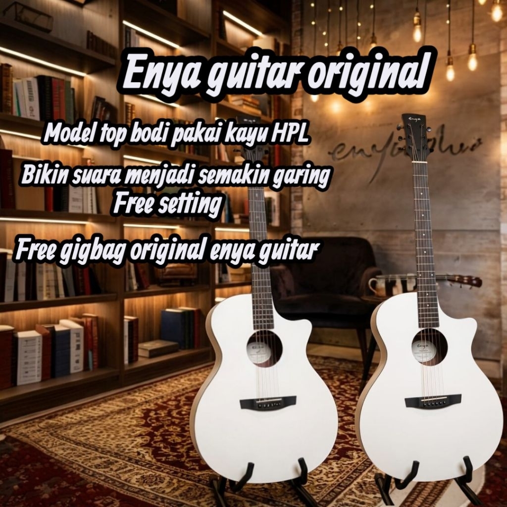 Enya guitar X0 Ega akustik free gigbag