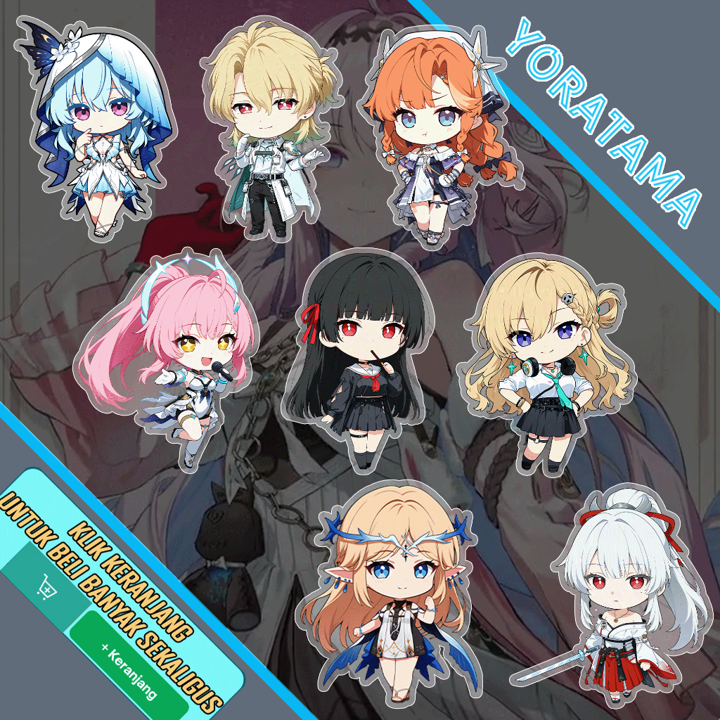 Gantungan Kunci Wuthering Waves Chisa Aemeath Denia, Keychain Anime Lucu