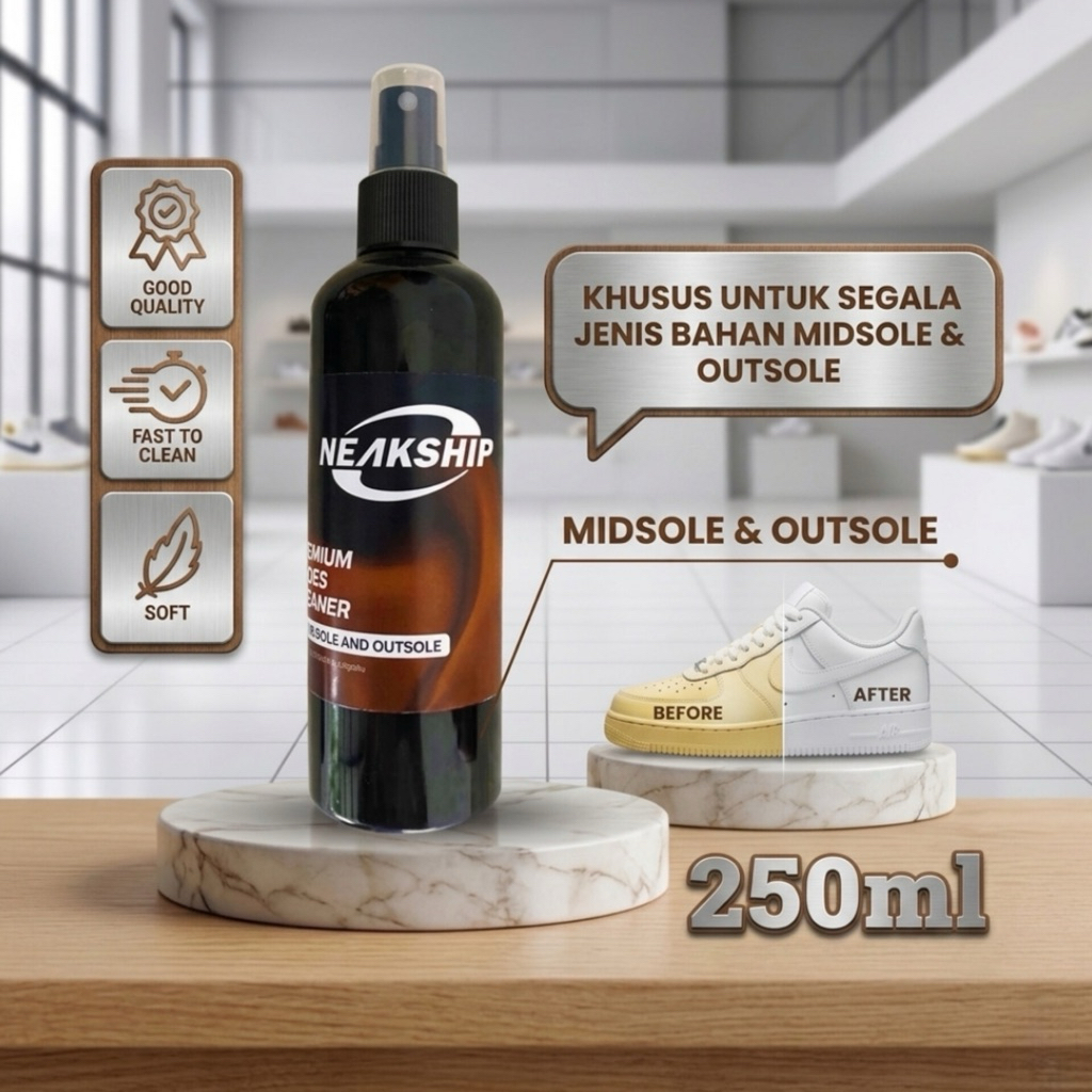 Cairan pembersih sepatu cleaner pembersih sepatu 250ml for midsole & outsole