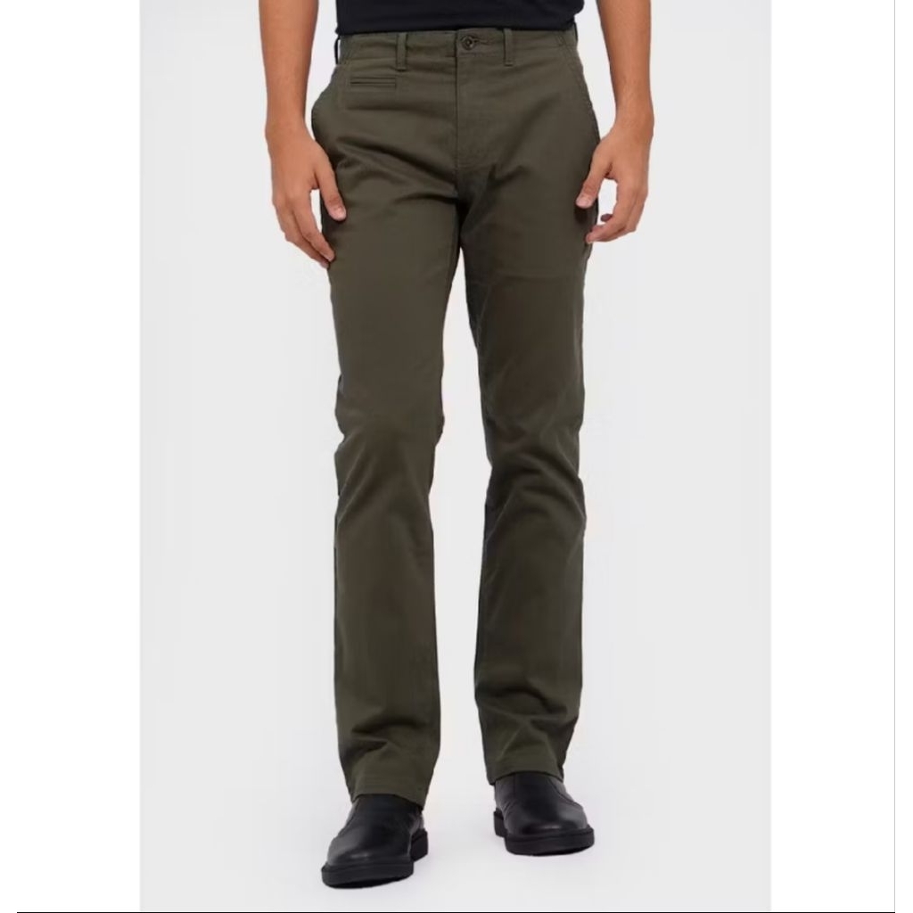 celana Chino Wrangler slimfit strech original Dark olive