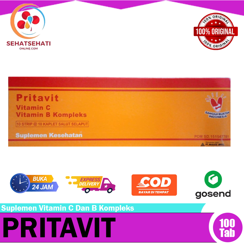 Pritavit suplemen kesehatan 10 x 10 Kapl Suplemen Terbaik untuk Tubuh Sehat