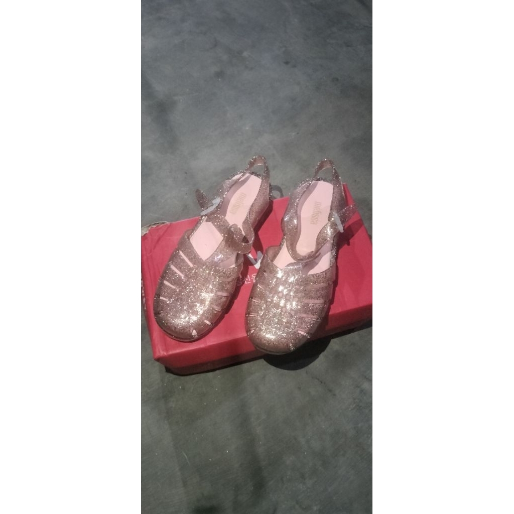 Meisha Jelly Transparant Glitter/Meisha Jelly Shoes Dewasa/sandal jelly wanita/sandal karet anti sli