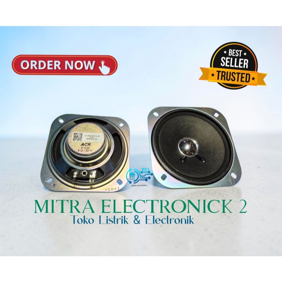 Speaker 4 Inch 4'inch ACR Full Range KSV 8 OHM 20 Watt New