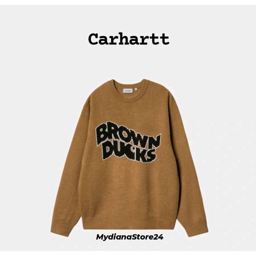 CARHARTT - CARHARTT WIP BROWN DUCKS SWEATER - HAMILTON BROWN