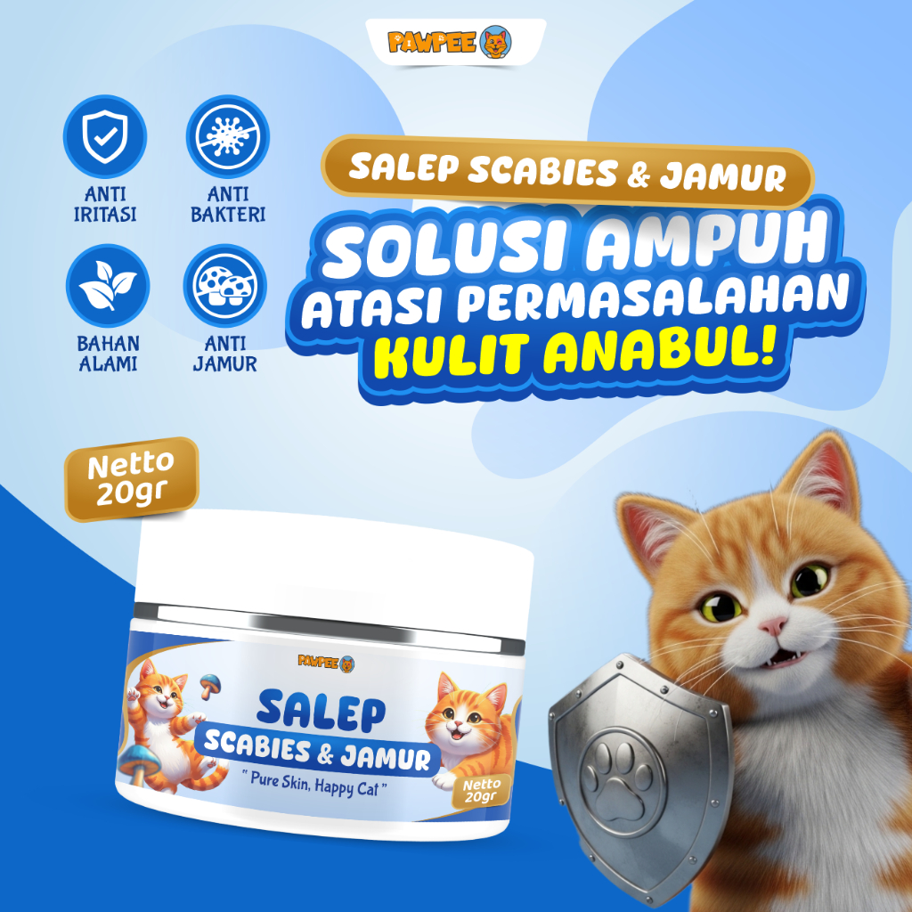 SALEP SCABIES JAMUR KUCING (GRATIS VITAMIN) PALING AMPUH AMAN TERJILAT OBAT SCABIES & JAMUR ANJING  