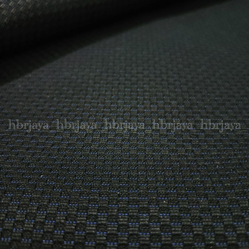 Bahan Kain Jok Mobil Ori Fabric Kode Hitam Motif Blue Axe
