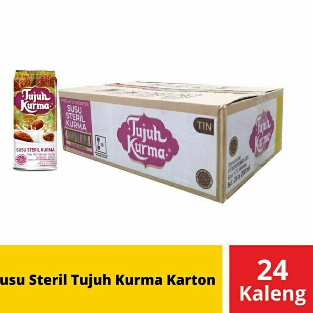 Susu Tujuh 7 Kurma Susu Steril 189ml Kaleng isi 24 pcs 24 x 189ml Anak Dewasa Ibu Hamil