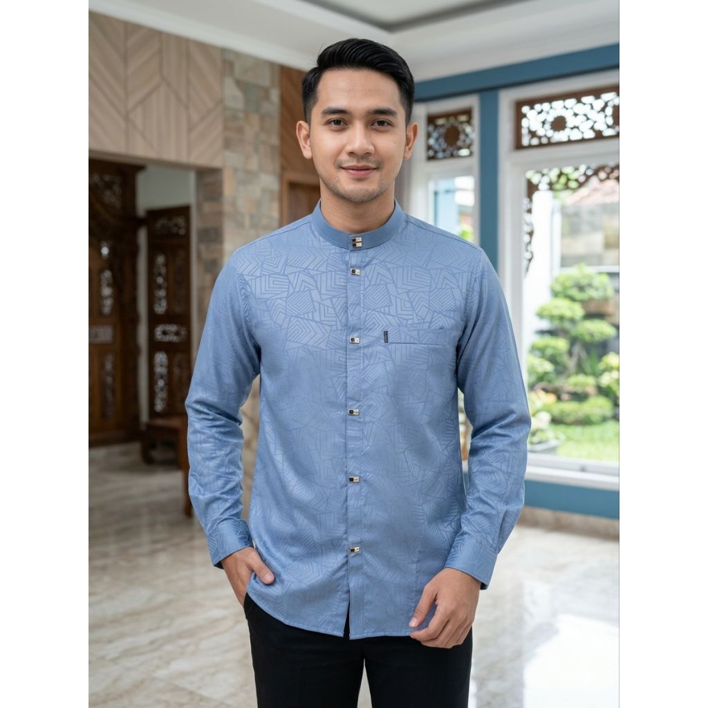 kemko sultan embos motif etnik/jaguar/jasko/koko pria/ kemeja koko