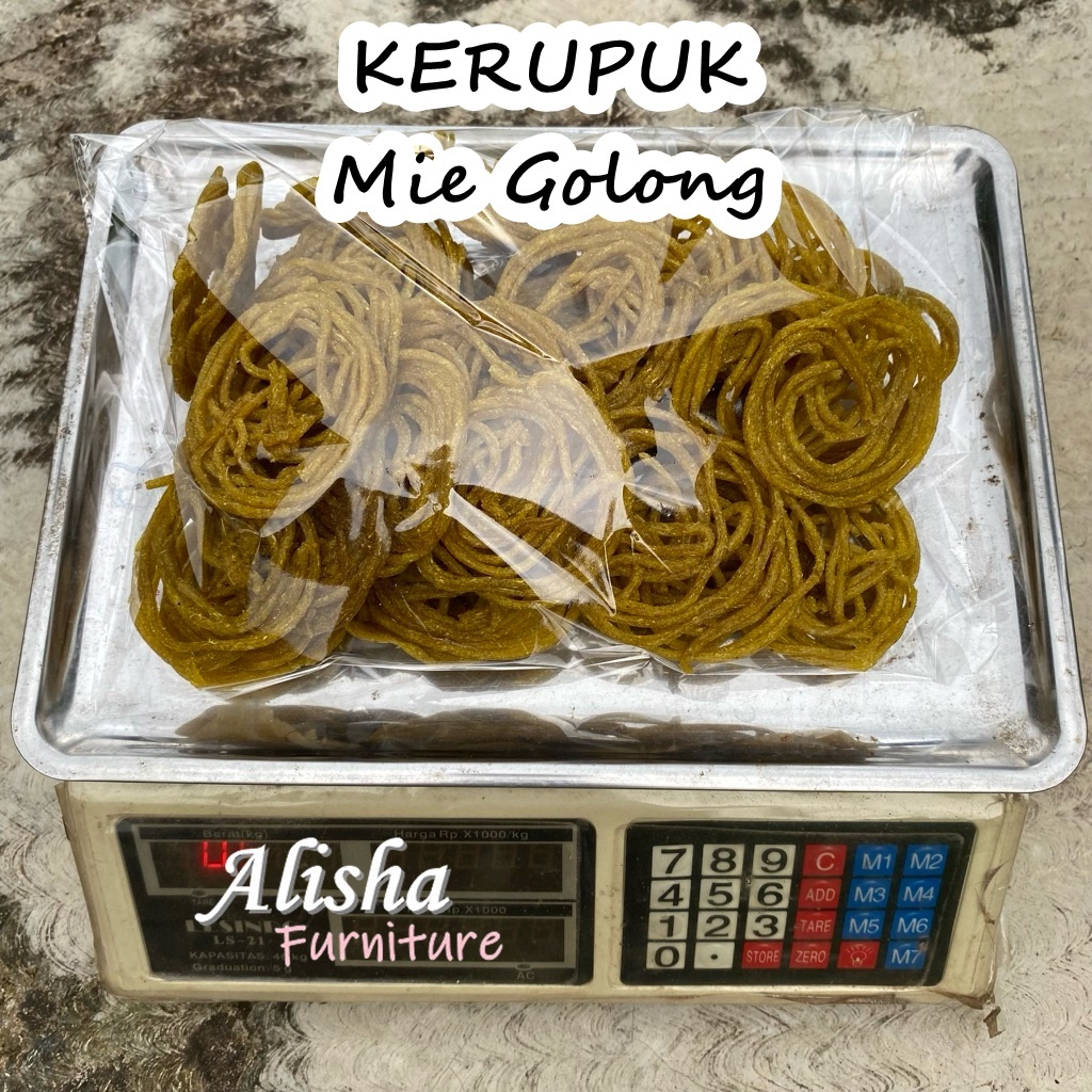 Kerupuk mie bantat mentah / kerupuk mie kuning golong mentah/ kerupuk mie mentah