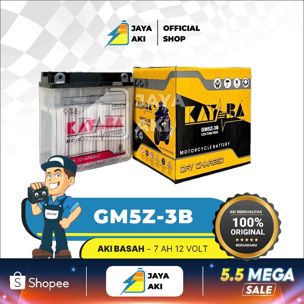 Aki Motor KAYABA GM5Z-3B Original DRY Charger Motor LEGENDA GRAND PRIMA TITAN SUPRA SMASH MIO VEGA S
