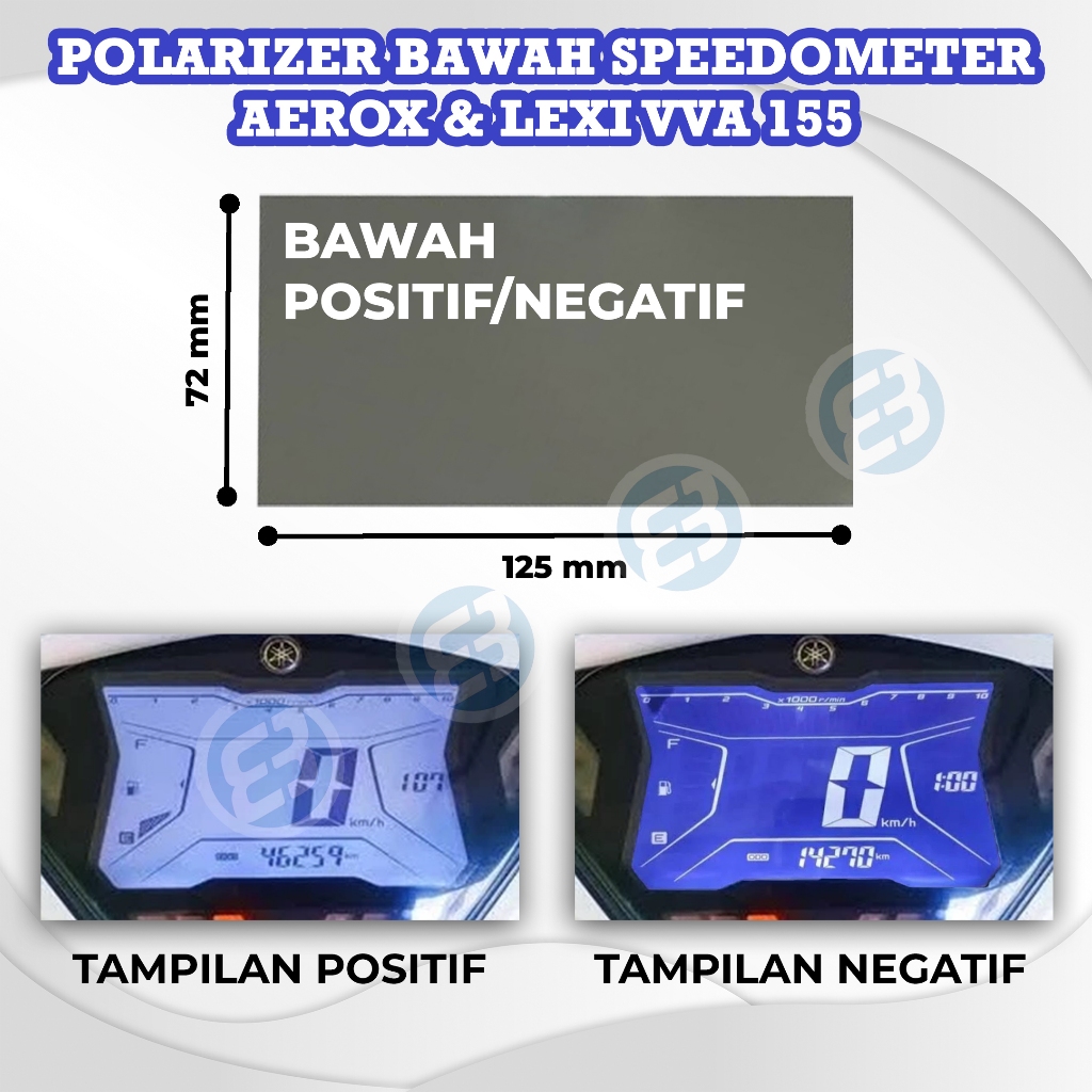 Polarizer Polaris Bawah LCD Speedometer Aerox / Lexi VVA 155 Sunburn