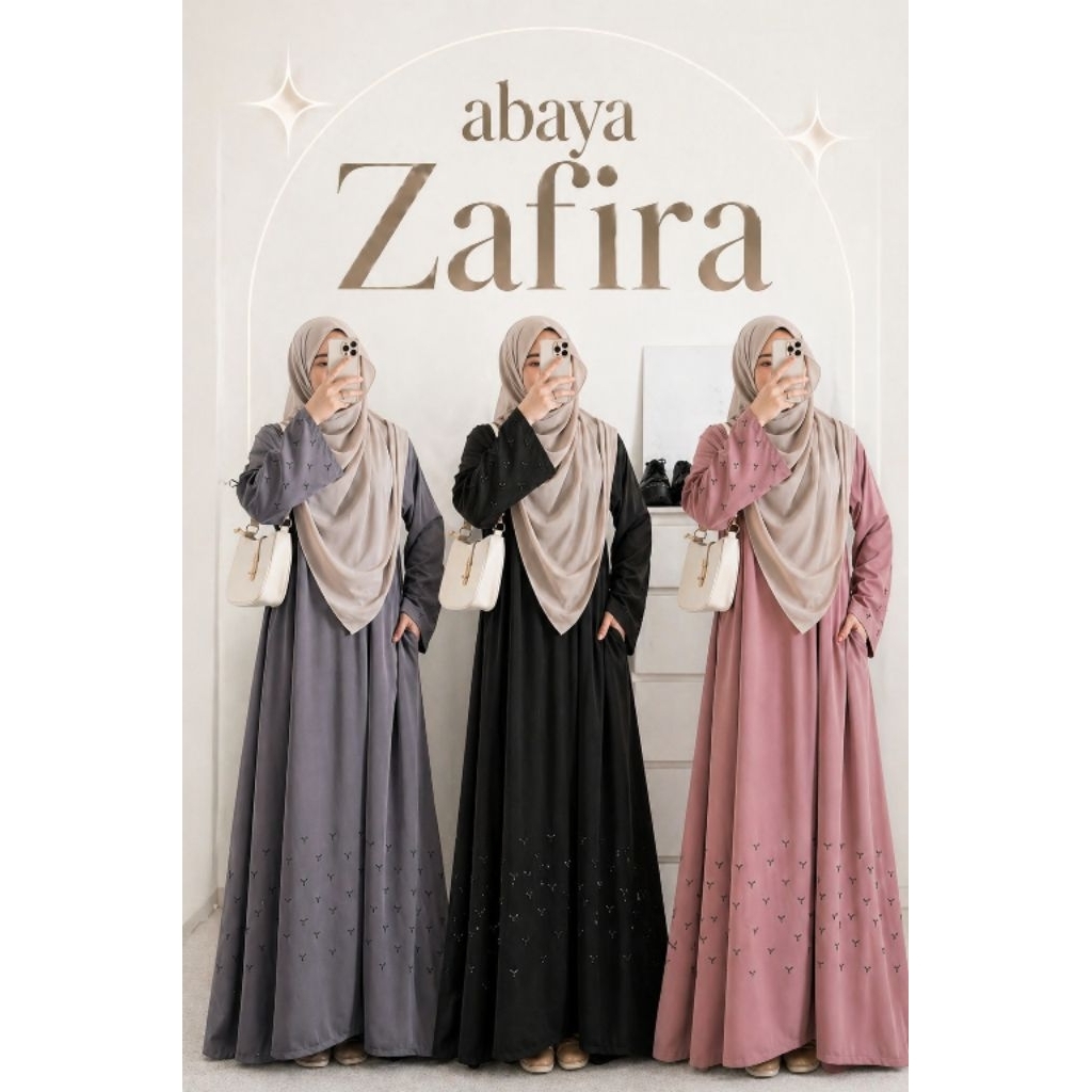 READY ABAYA ZAFIRA dan ZAHIRA by baabud.collection abaya cantik abaya simple abaya muslimah gamis re
