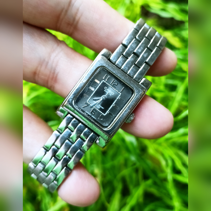 CASIO BESIDE LTP-1211 Grey Silver Watch Original Second | Jam tangan Wanita Preloved