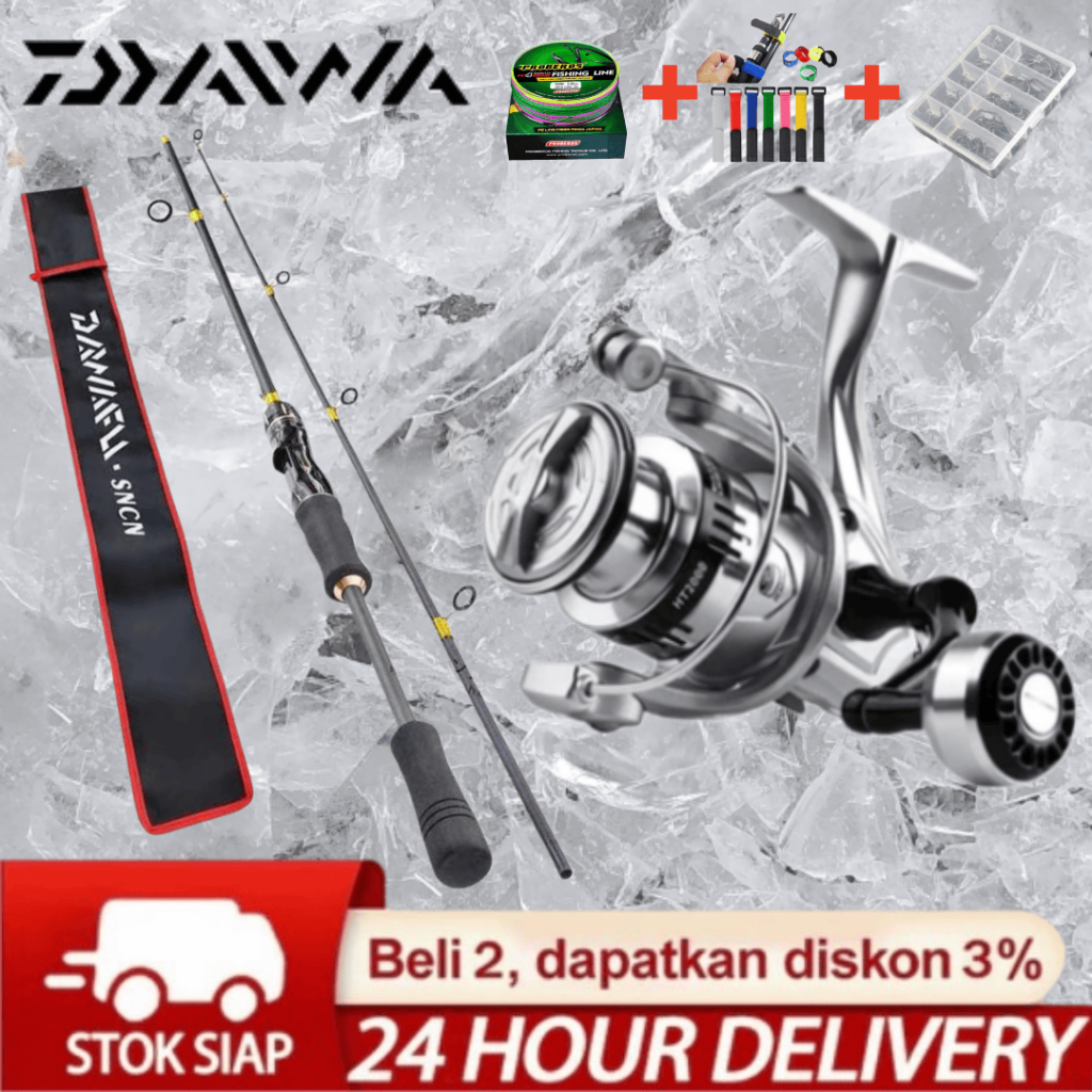 DAIWA Alat Pancing HT500-7000 Metal Series Max Drag 30kg Reel Pancing M Powerful Murah Perak Reel Pa