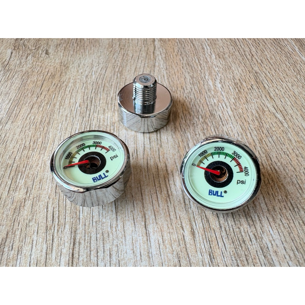 Manometer 4000psi menyala dalam gelap pressure gauge Mano OD25 Drat M10x1 Manometer pcp pengukur tek