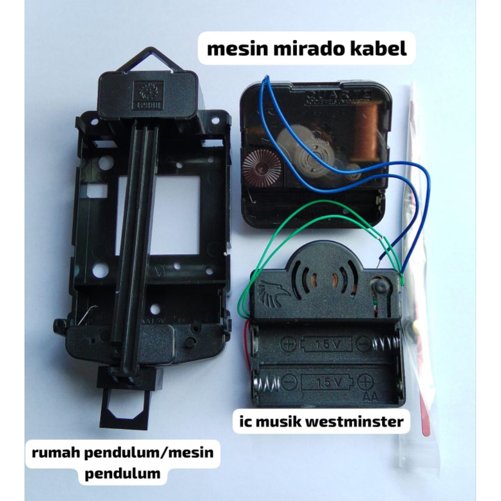 paket mesin jam dinding mirado ic melody Westminster berkualitas