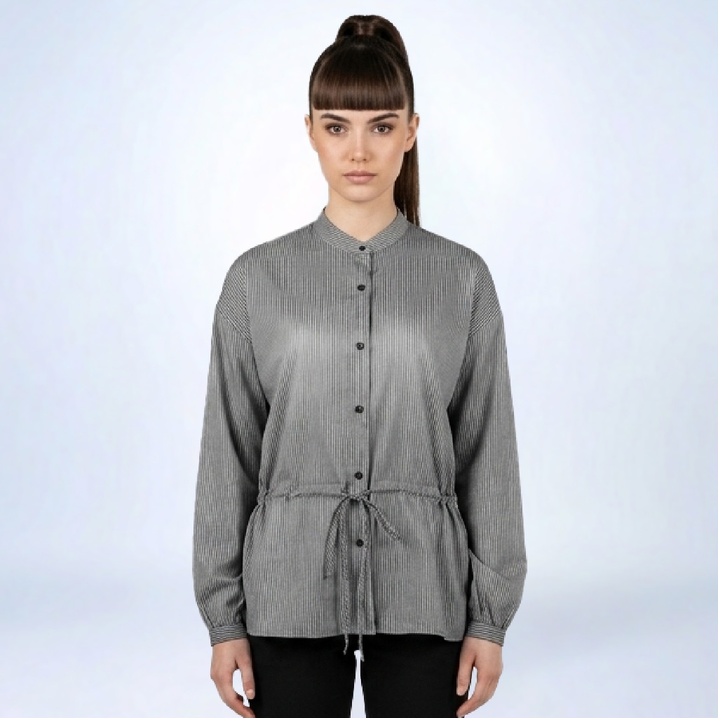 Emba Ladies - Marion Blouse Wanita Lengan Warna Hitam