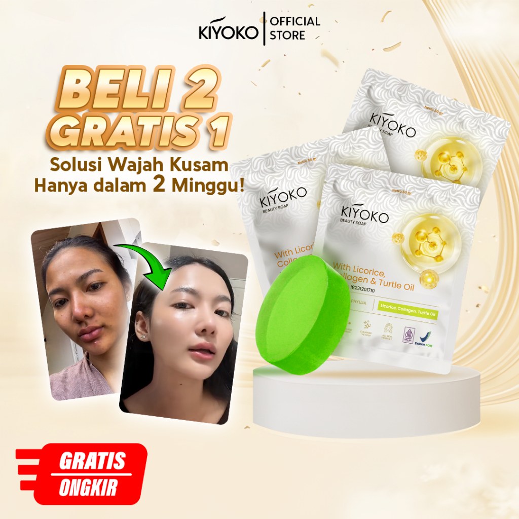 [FLASH SALE] KIYOKO BEAUTY SOAP sabun pencerah  dan memutihkan wajah perawatan wajah
